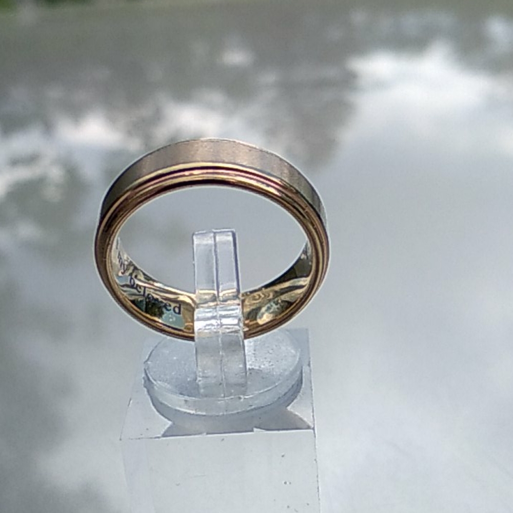 Triton gold tungsten carbide wedding band